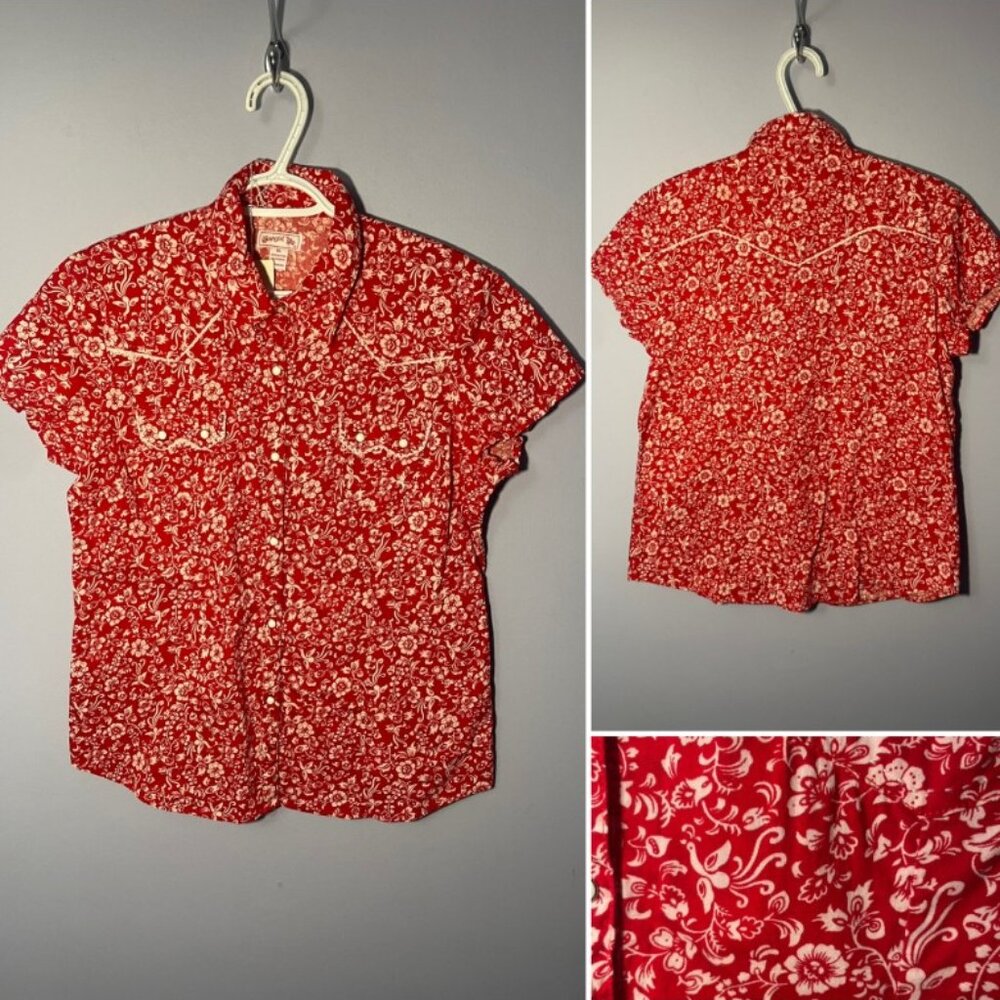 Womens XL 'Cowgirl Up' Button Down T-shirt